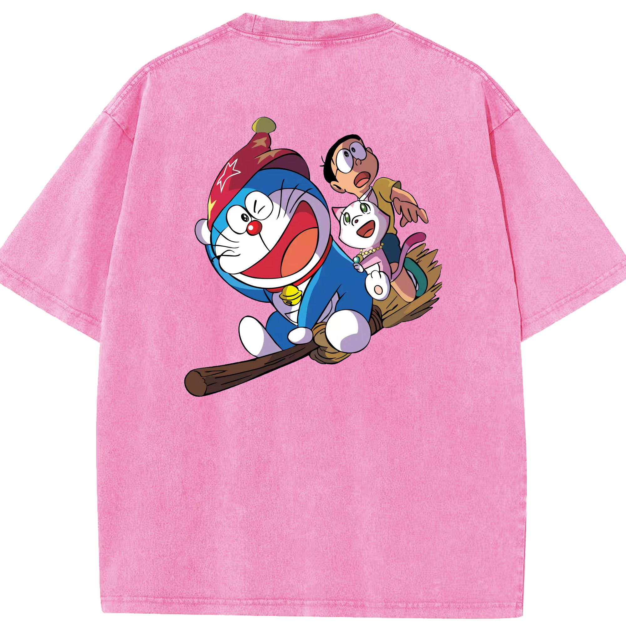（画像用） ドラえもん Doraemon 綿100% ヴィンテージ風 半袖Tシャツ（背面プリント）